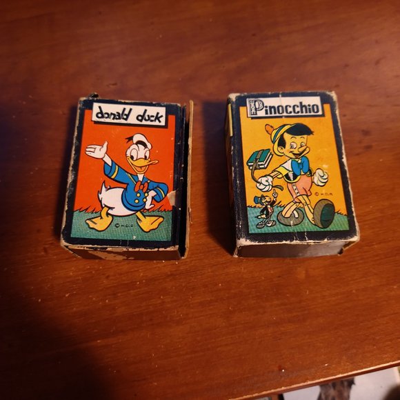 Vintage 1946 Pinocchio & Donald Duck Russell Games Card Games - Picture 1 of 15